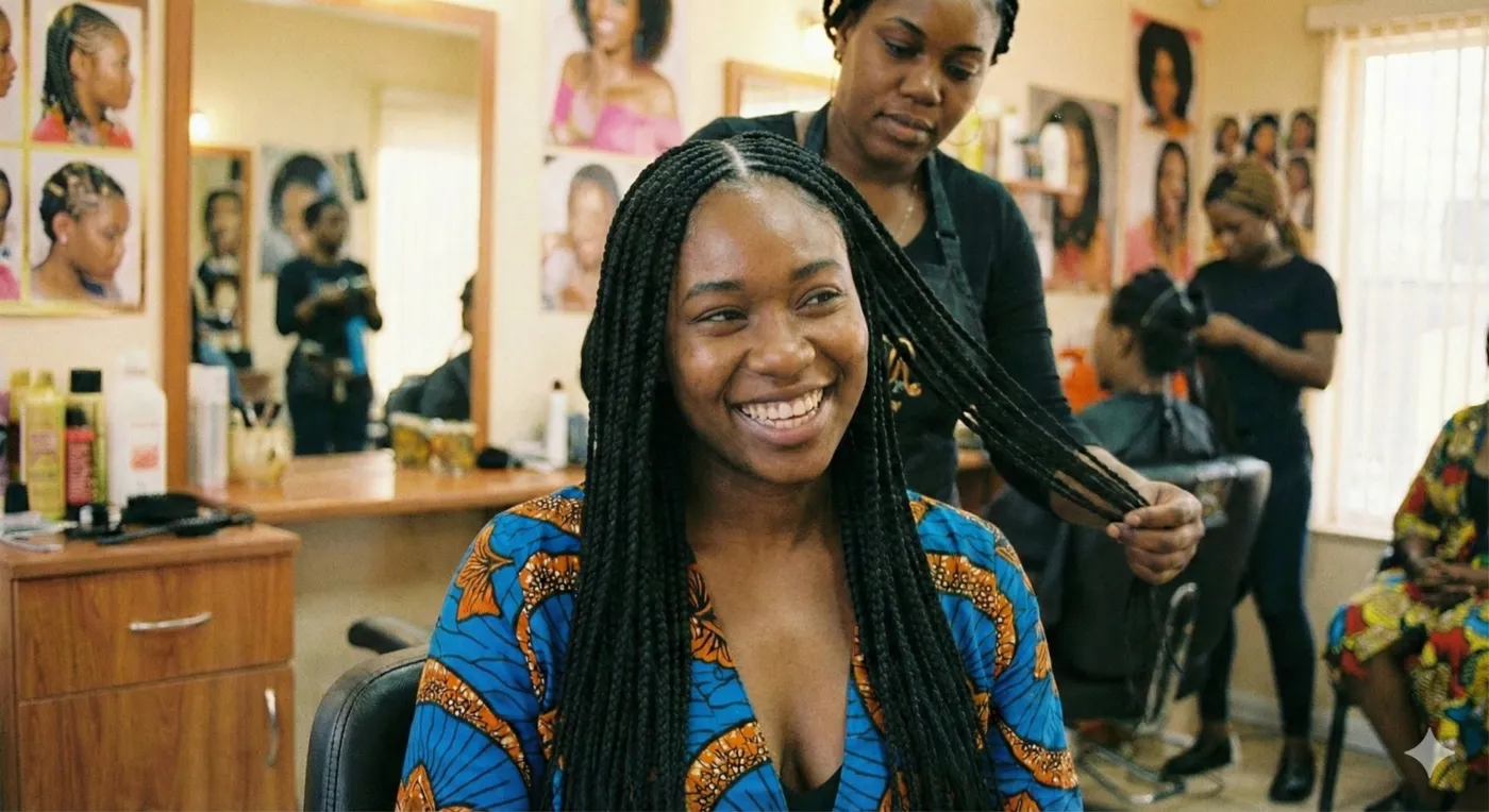 Box braids colorées